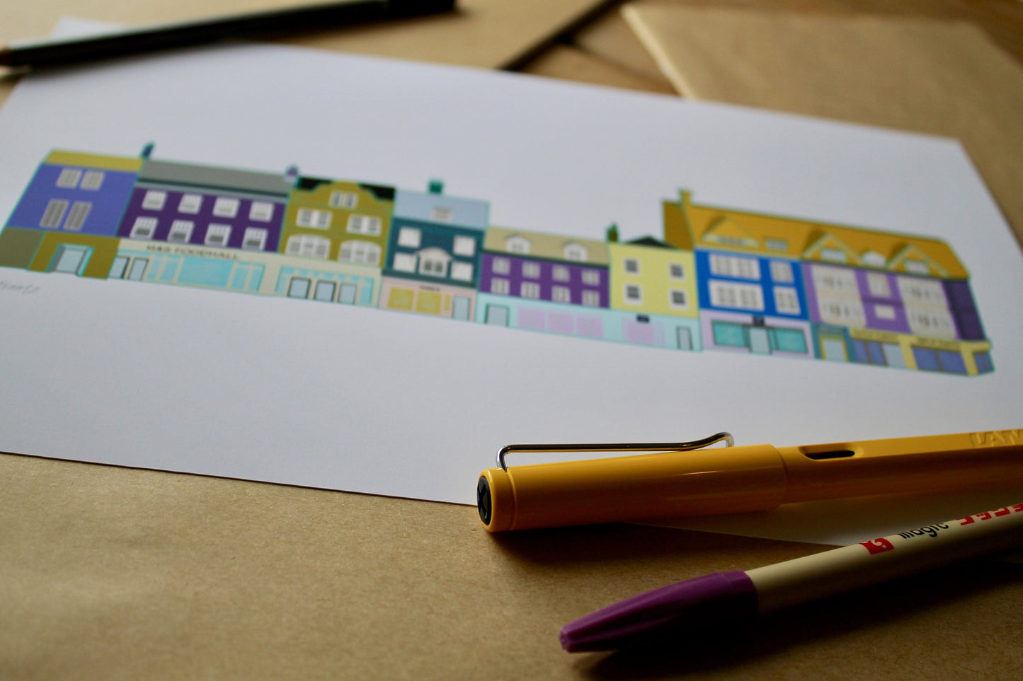 "Cambridge Market Square" Print