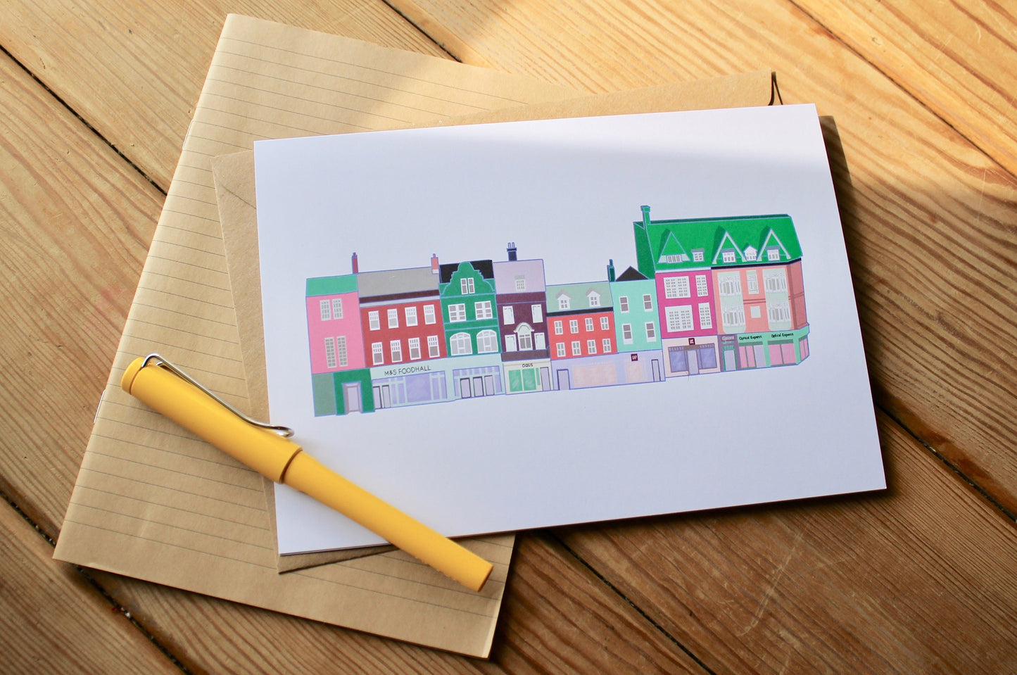 Cambridge Market Inspired Greeting Card with Kraft Envelope