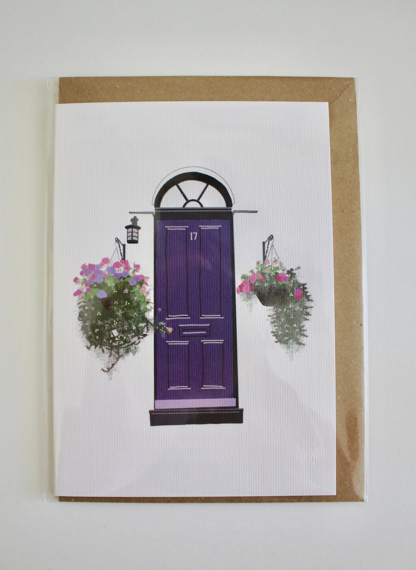Cambridge England 'Portugal Place' Greeting Card with Kraft Envelope