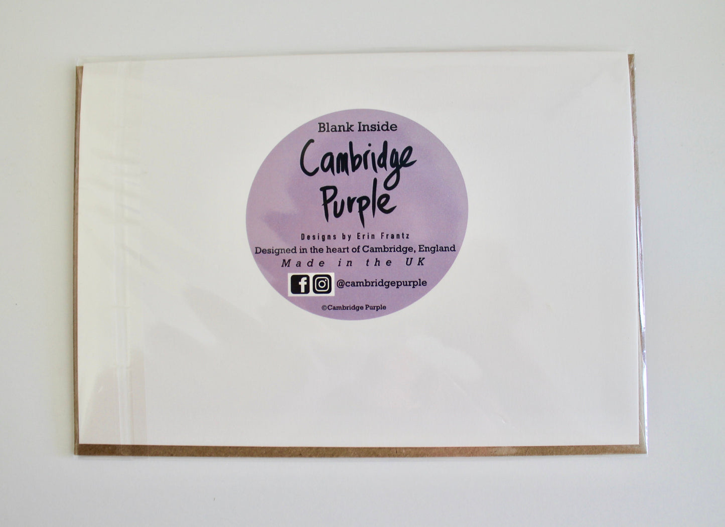 Green Leaves Eco Friendly Greeting Card with Kraft Envelope