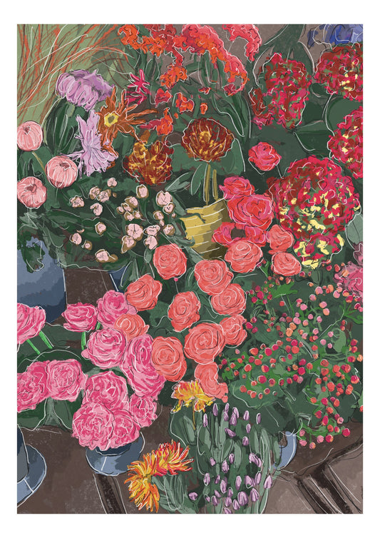 “London Flower Shop” Art Print