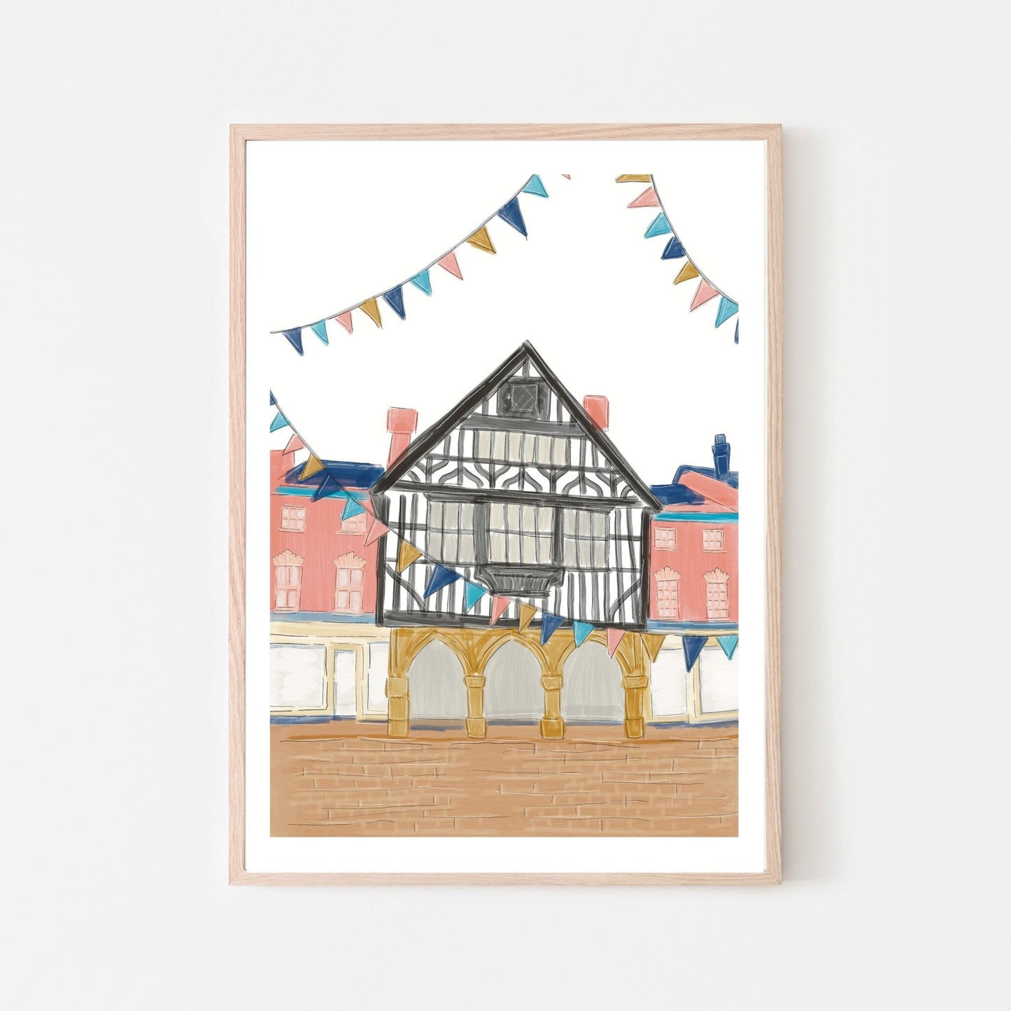 Saffron Walden Essex Art Print Town Hall & Town Square