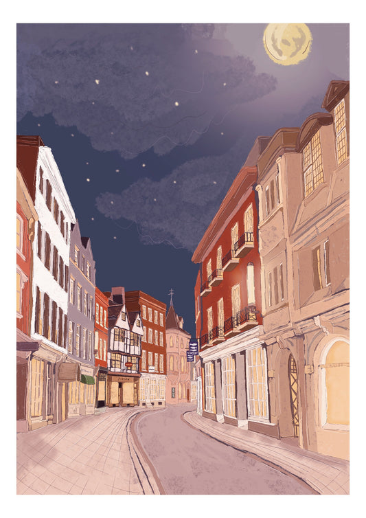 "Trinity Street, Cambridge, England" Art Print