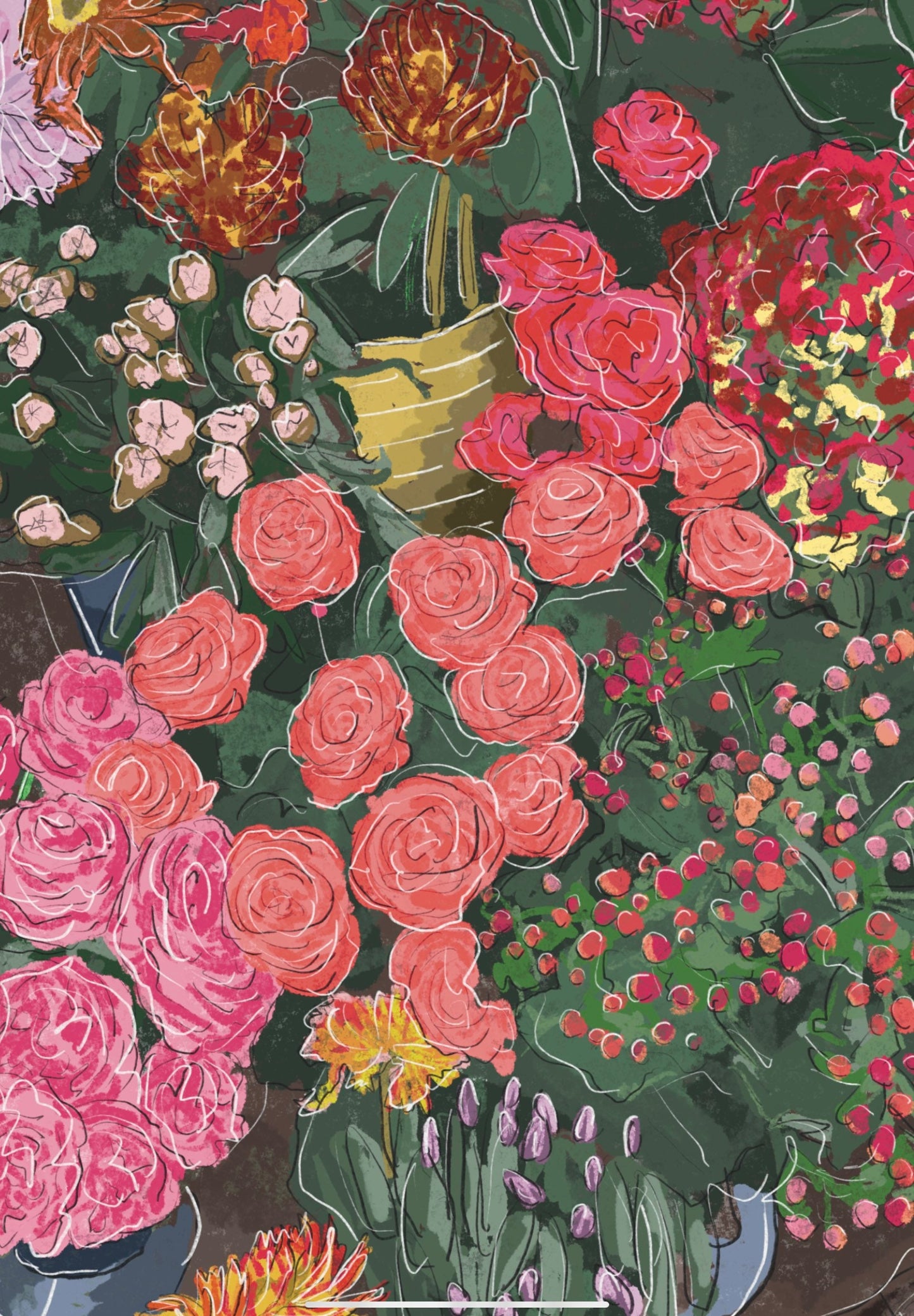 “London Flower Shop” Art Print