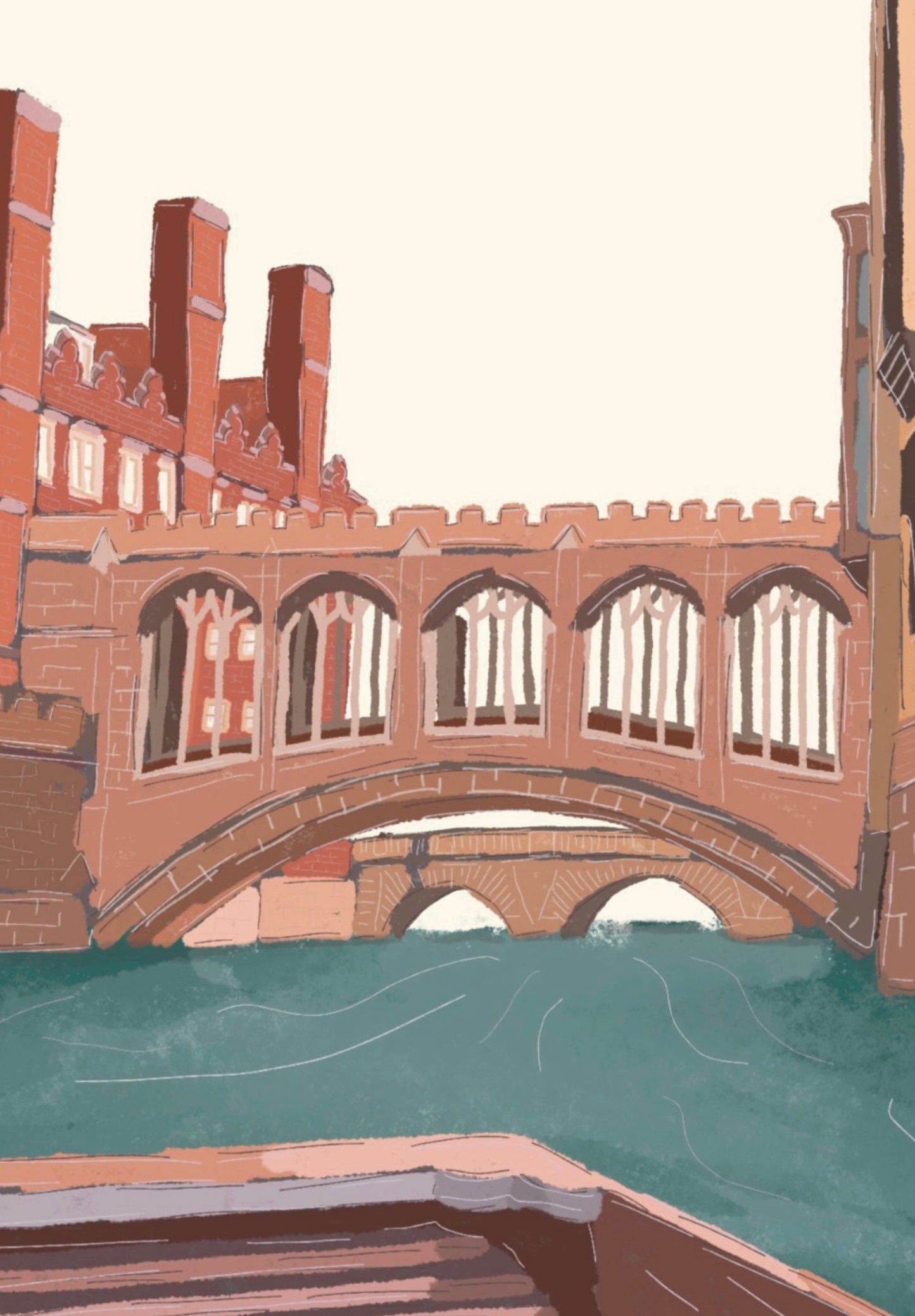 “Punting under the Bridge of Sighs” Art Print
