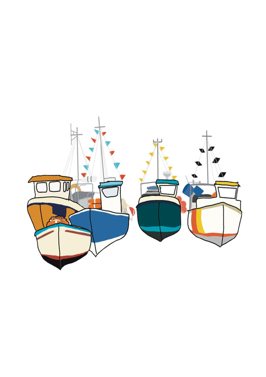 “Cornish Boats” Art Print