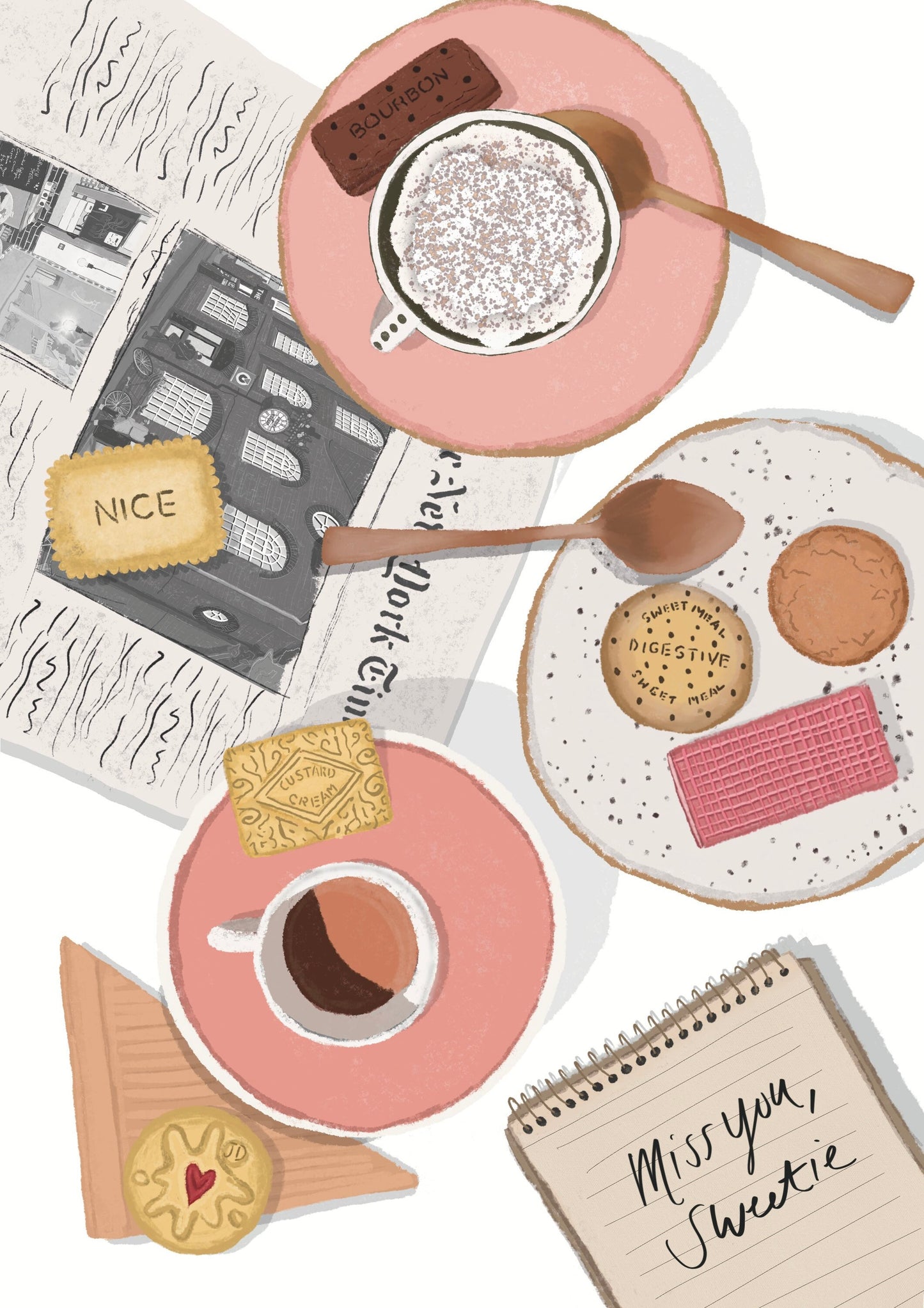 “Coffee Flat-lay 1” Art Print
