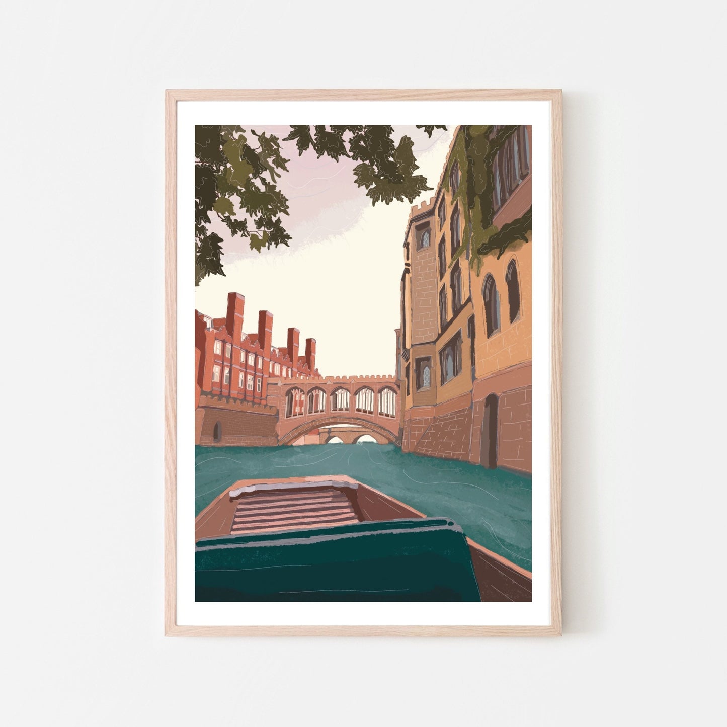 “Punting under the Bridge of Sighs” Art Print