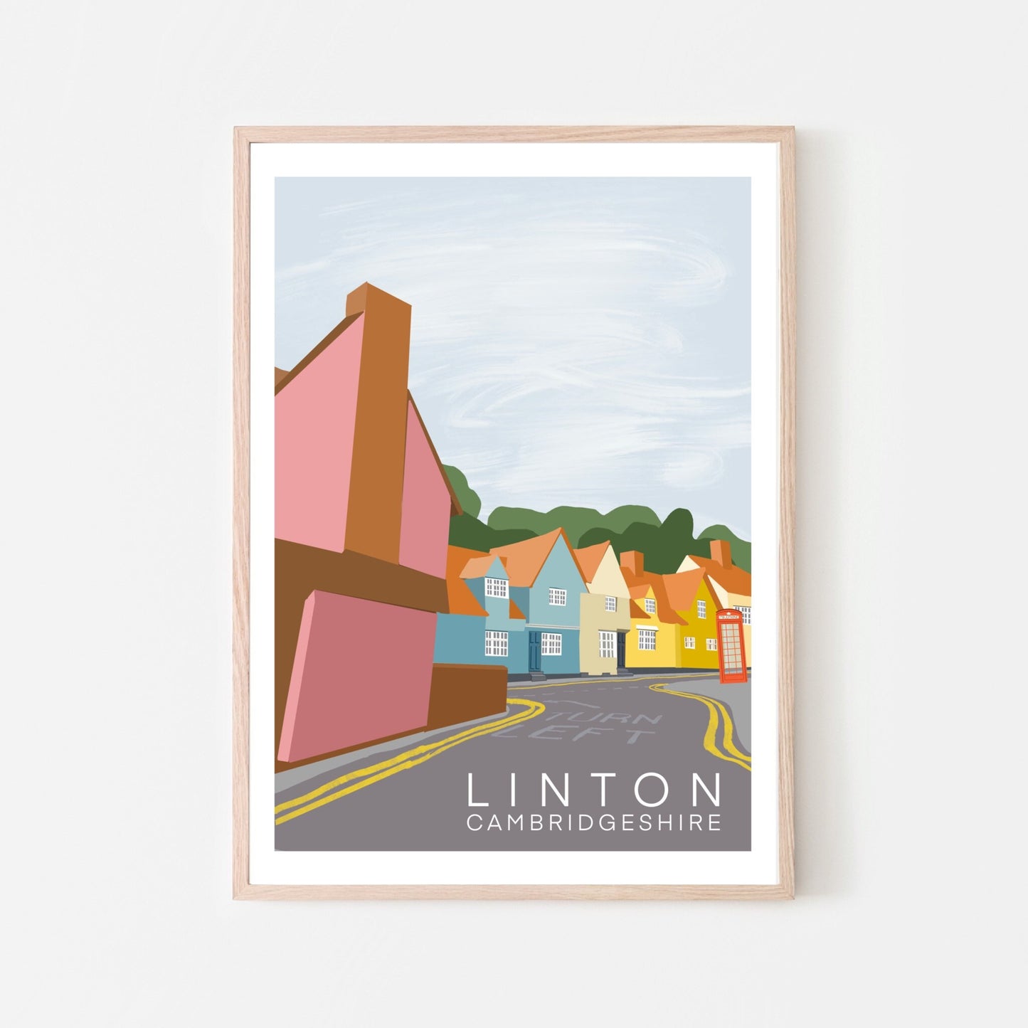 "Linton Cambridgeshire Church Lane & High Street" Art Print