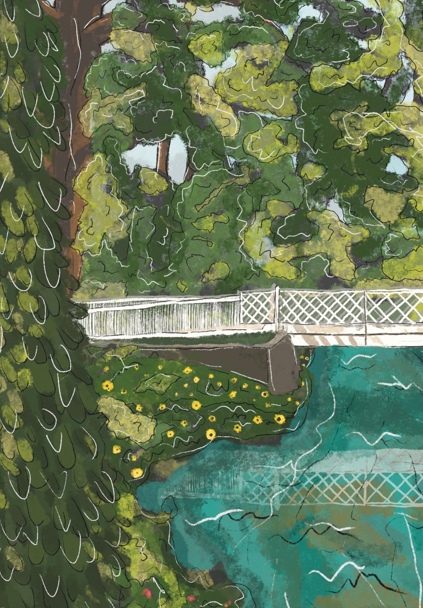 “Hildersham Bridge” Art Print
