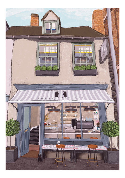 “Bould Brothers Coffee, Cambridge" Art Print