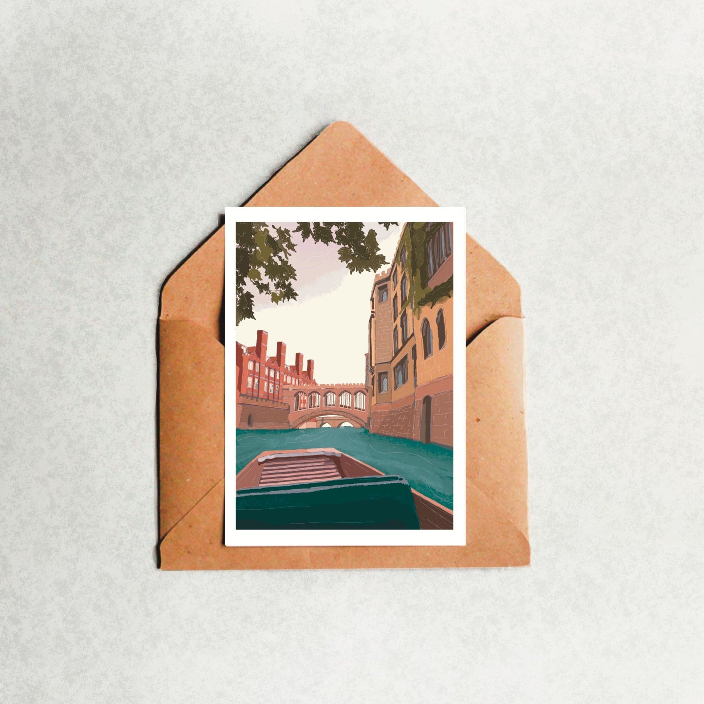 “Punting under the Bridge of Sighs" Greeting Card