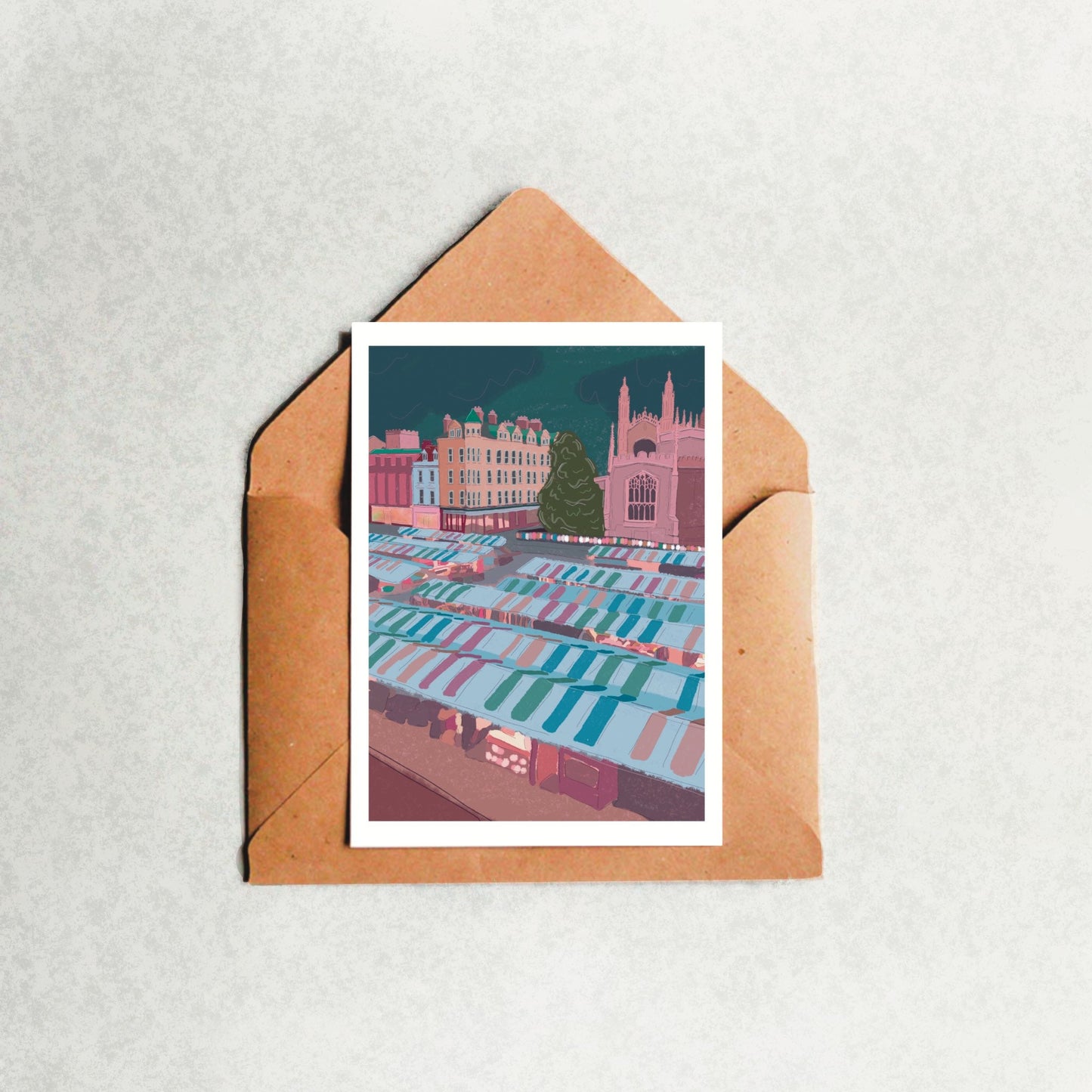 “Cambridge Market Square” Greeting Card