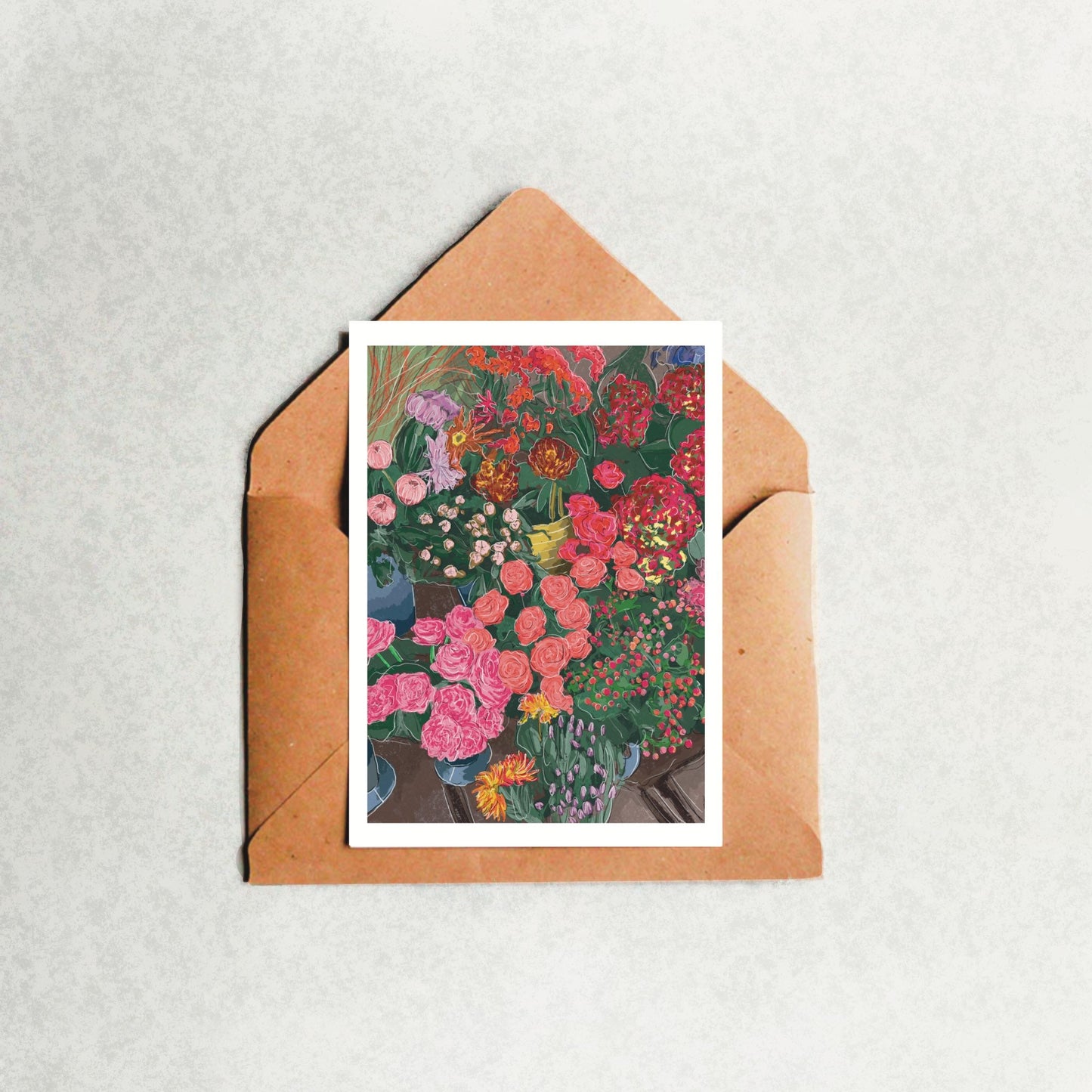 “London Florals” Greeting Card