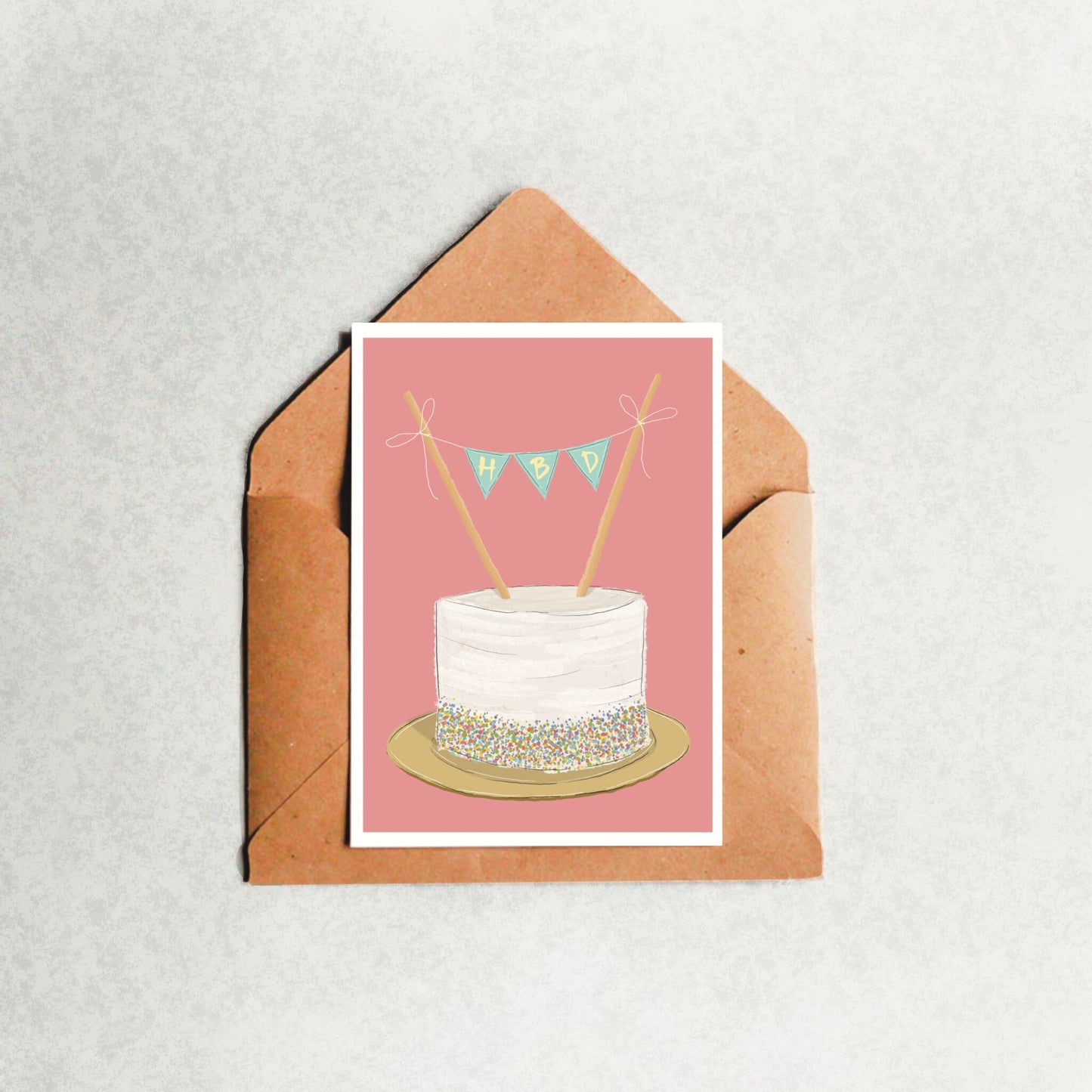 “HBD” Birthday Greeting Card