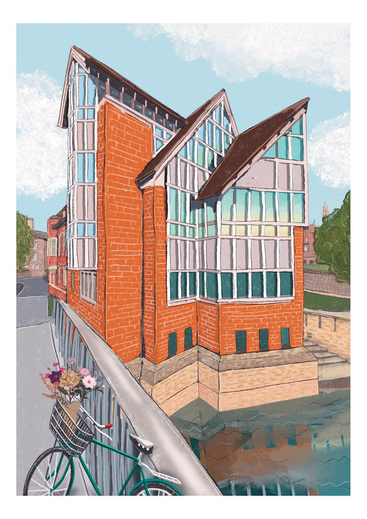 “Jerwood Library, Cambridge, England" Art Print