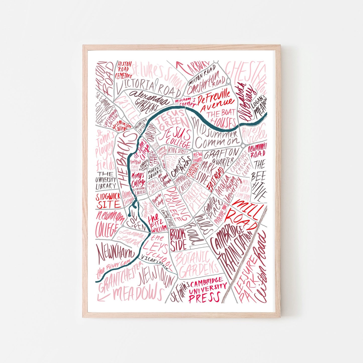 “Cambridge Map” Art Print