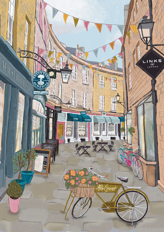 “Rose Crescent, Cambridge" Art Print