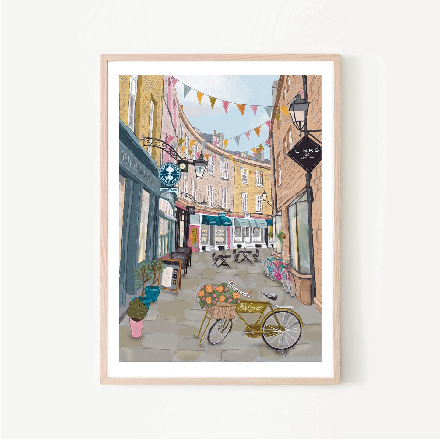 “Rose Crescent, Cambridge" Art Print
