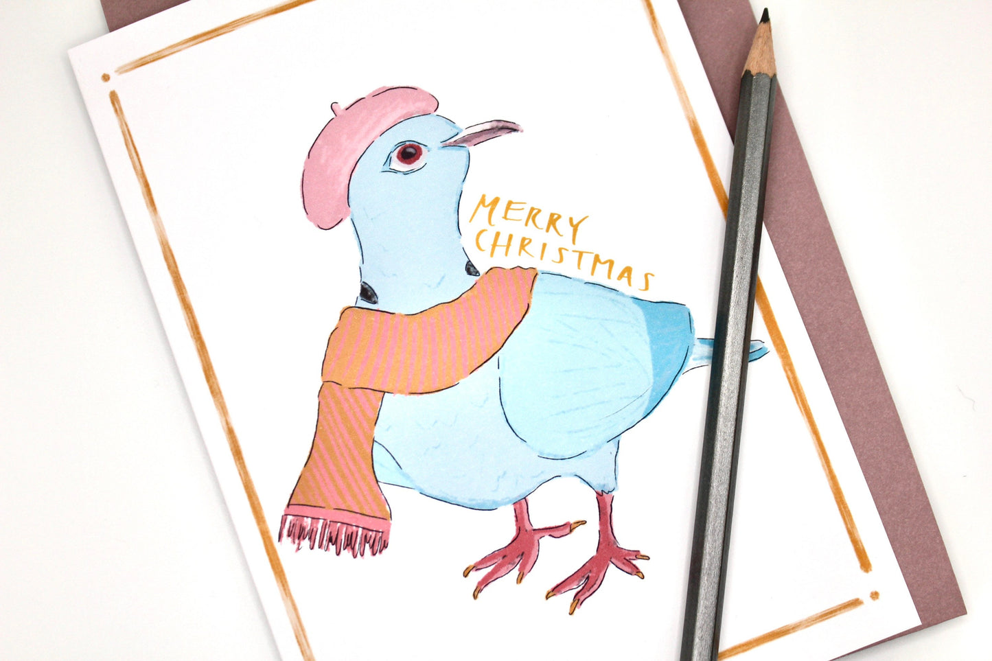 Christmas Card - “Collared Christmas Dove”