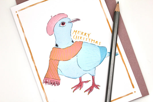 Christmas Card - “Collared Christmas Dove”