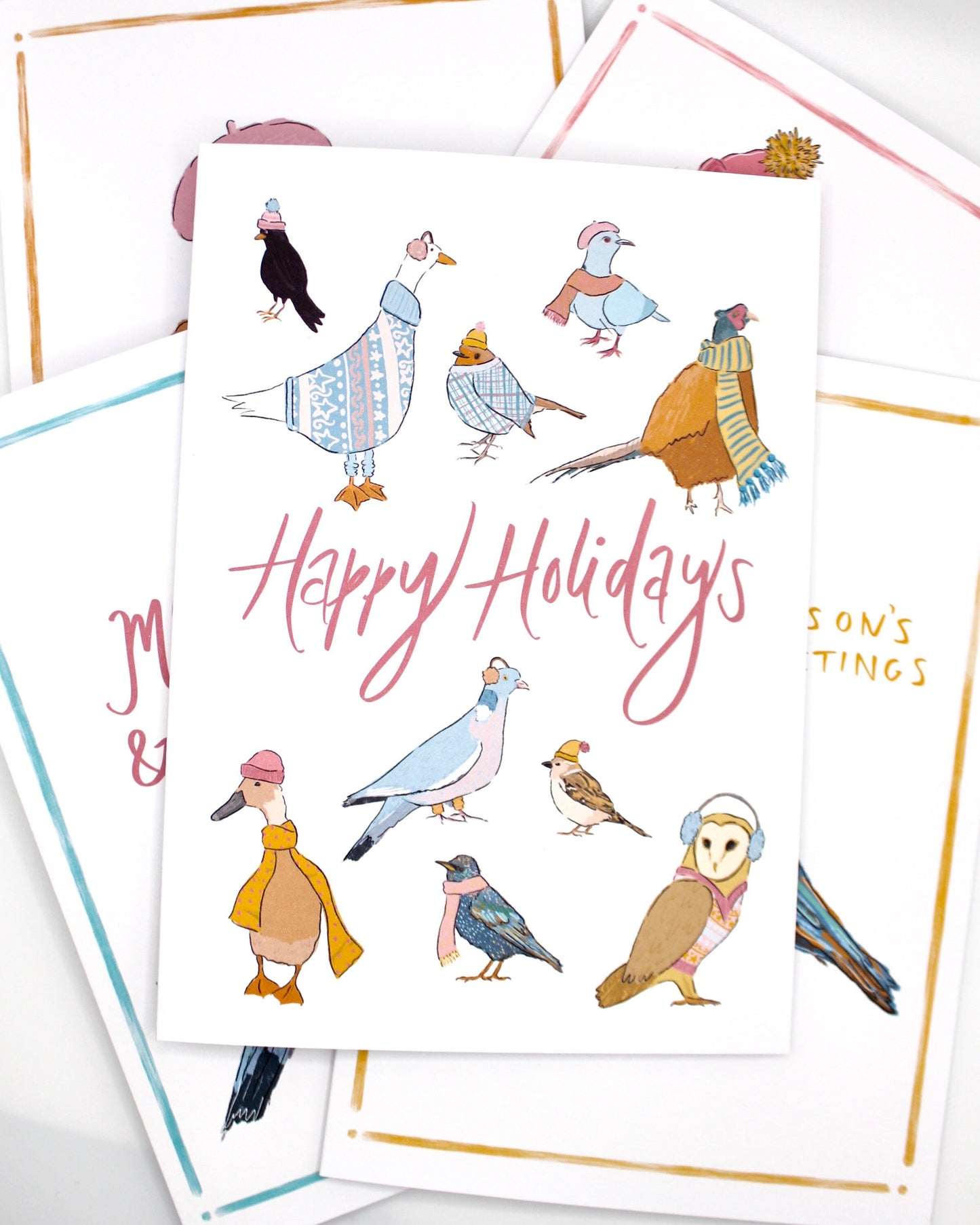 Christmas Card Set of 5- “British Christmas Birds”