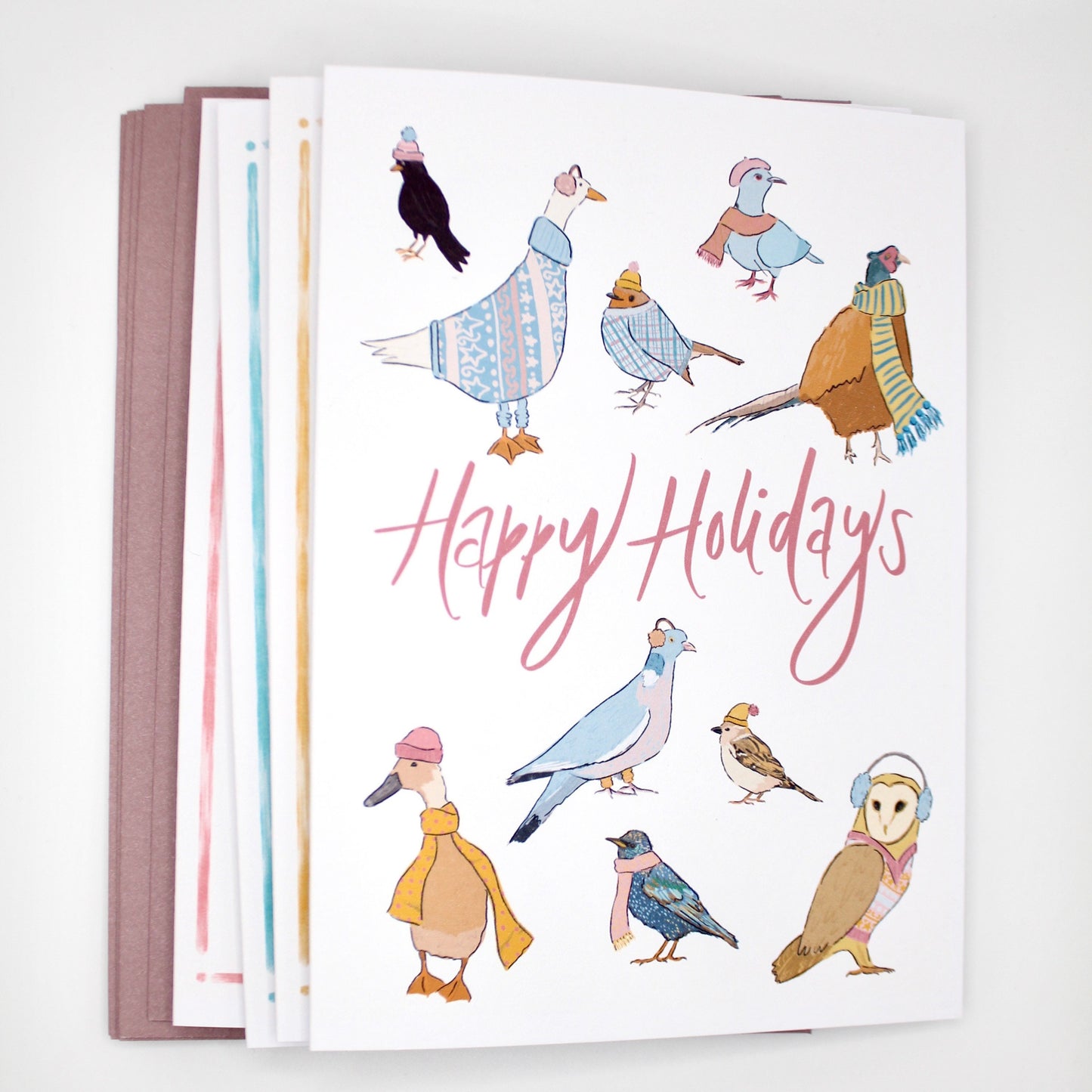 Christmas Card Set of 5- “British Christmas Birds”
