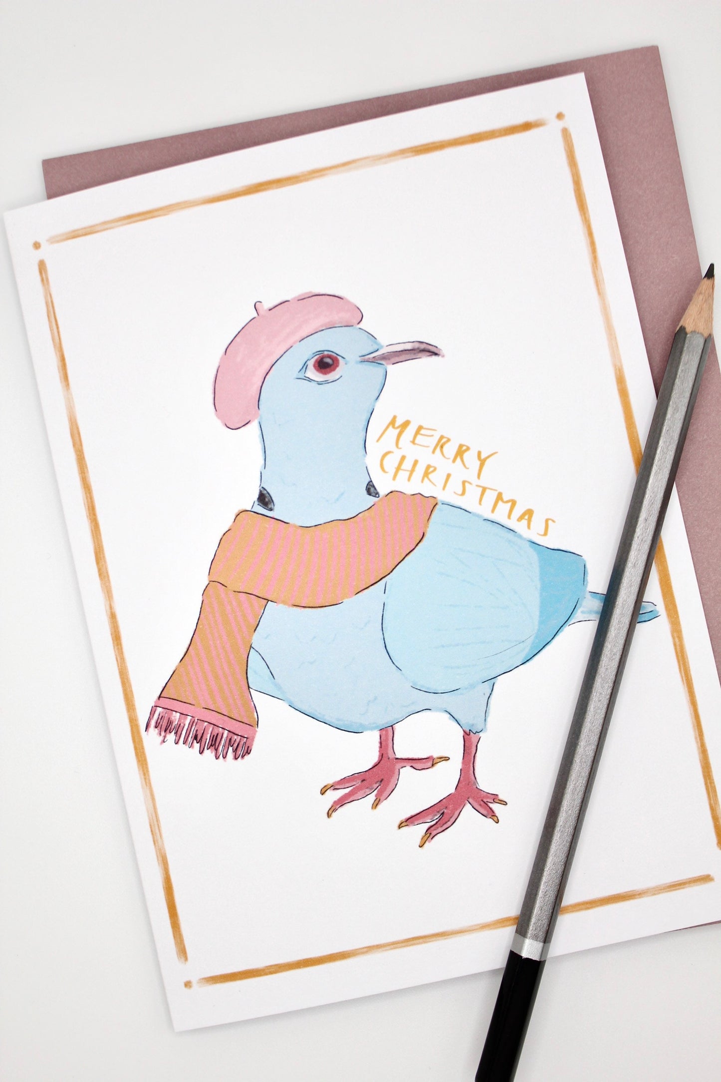 Christmas Card - “Collared Christmas Dove”