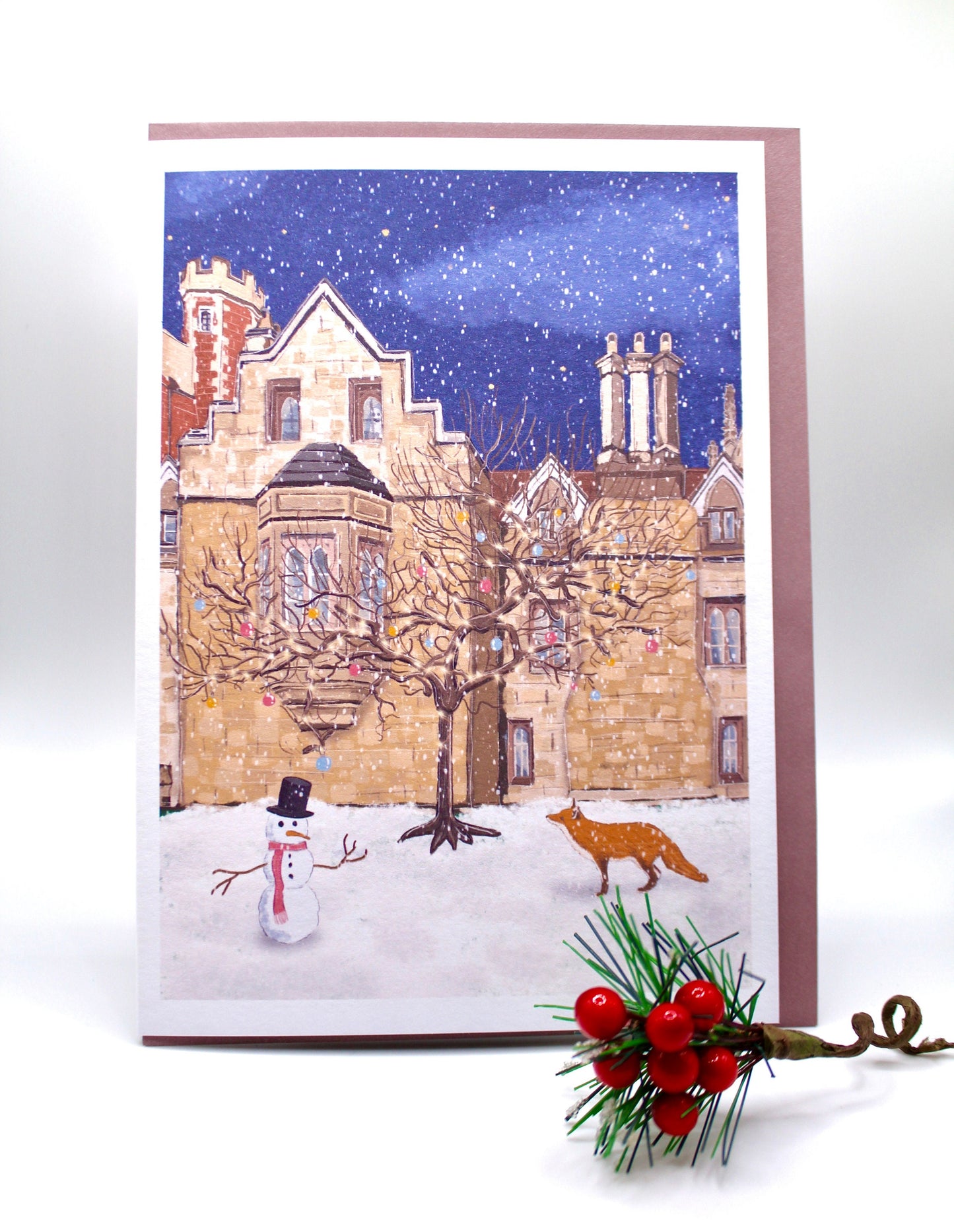 Cambridge Christmas Card Set of 3 or 6- “Cambridge Snowy Scenes”