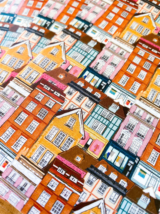Cambridge Travel A6 Notebook, Cambridge Scenes, England, Cambridge Map, Kings Parade