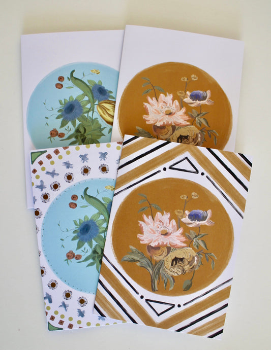 Set of 4 Blank Greeting Cards with Envelopes, St. Michael's Mount Inspired