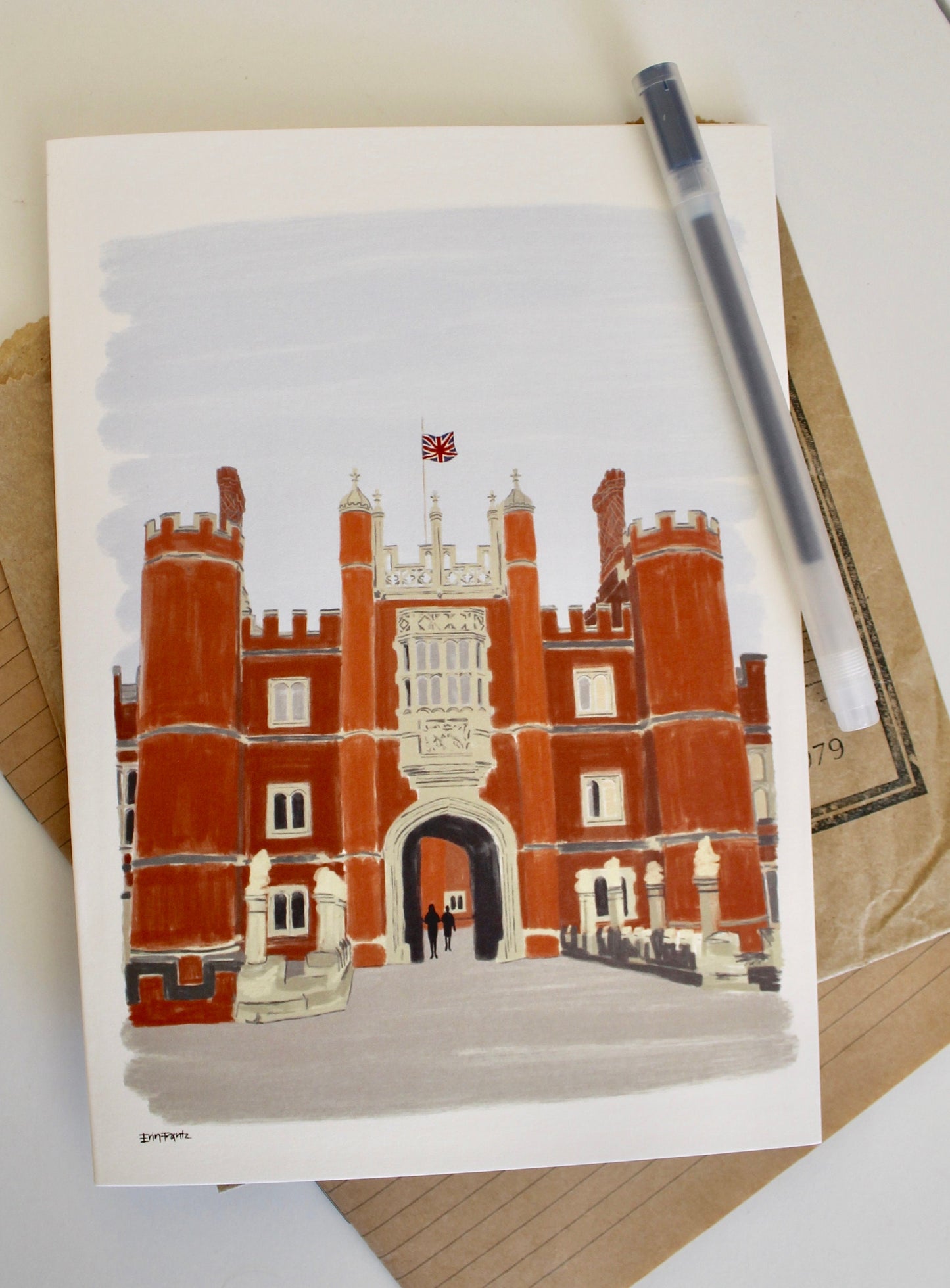 London Hampton Court Palace A5 Greeting Card with Cream Envelope, Blank Inside