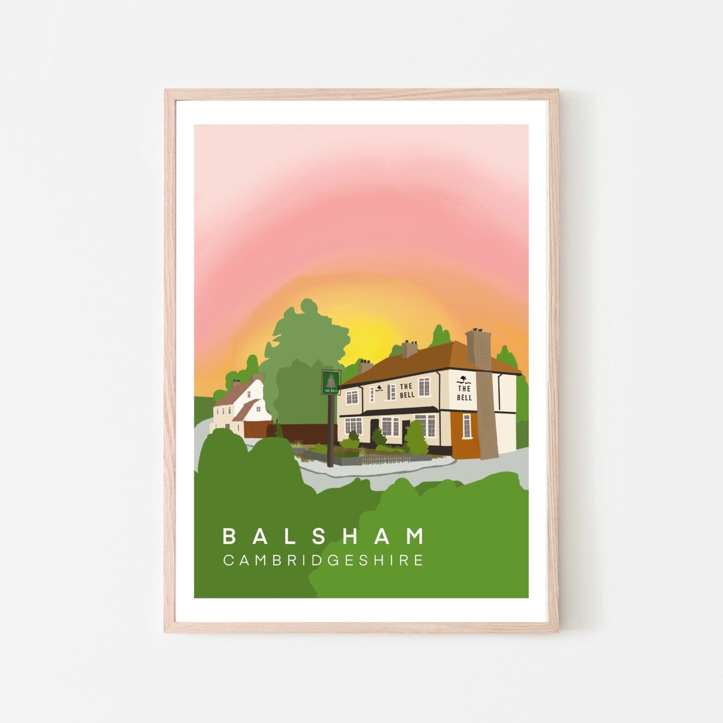 "The Bell, Balsham, Cambridgeshire" Art Print
