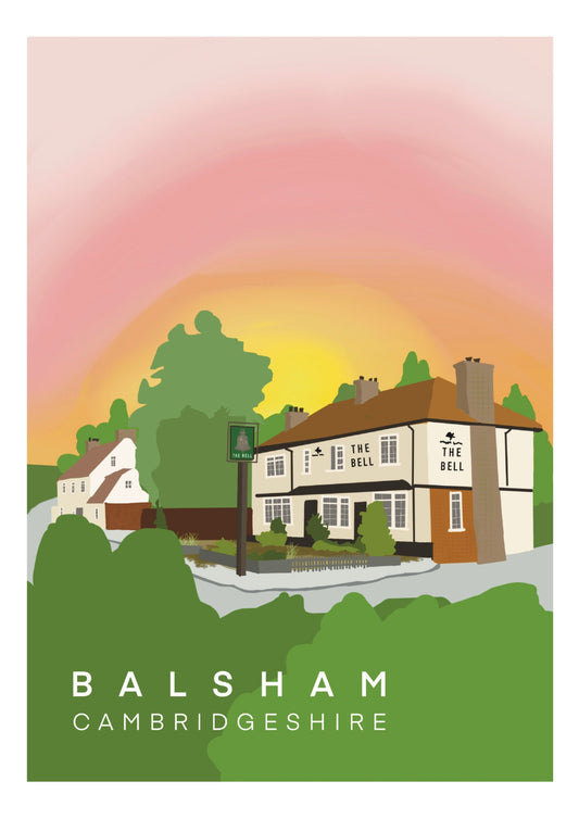 "The Bell, Balsham, Cambridgeshire" Art Print