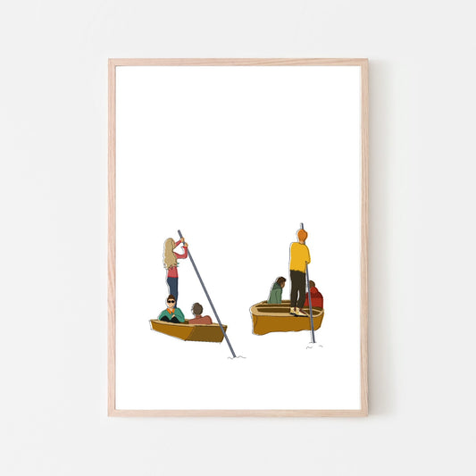 “Cambridge Punters” Art Print