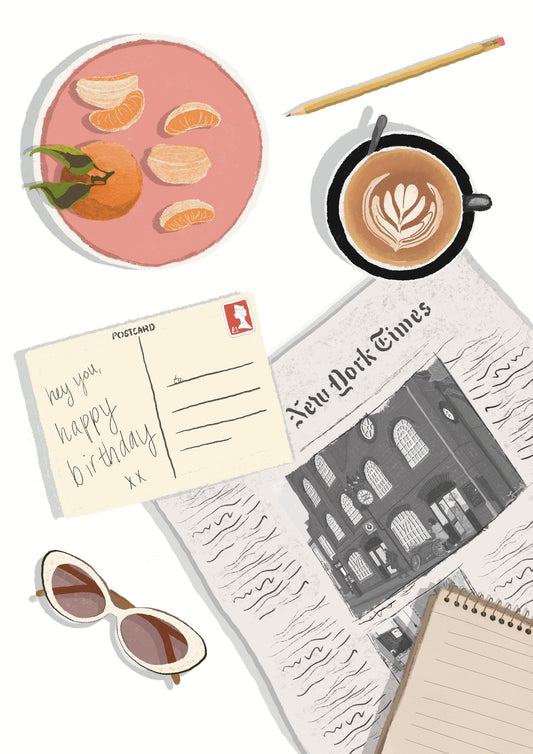 “Coffee Flat-lay 2” Art Print