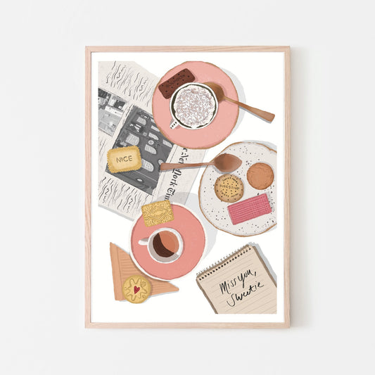 “Coffee Flat-lay 1” Art Print