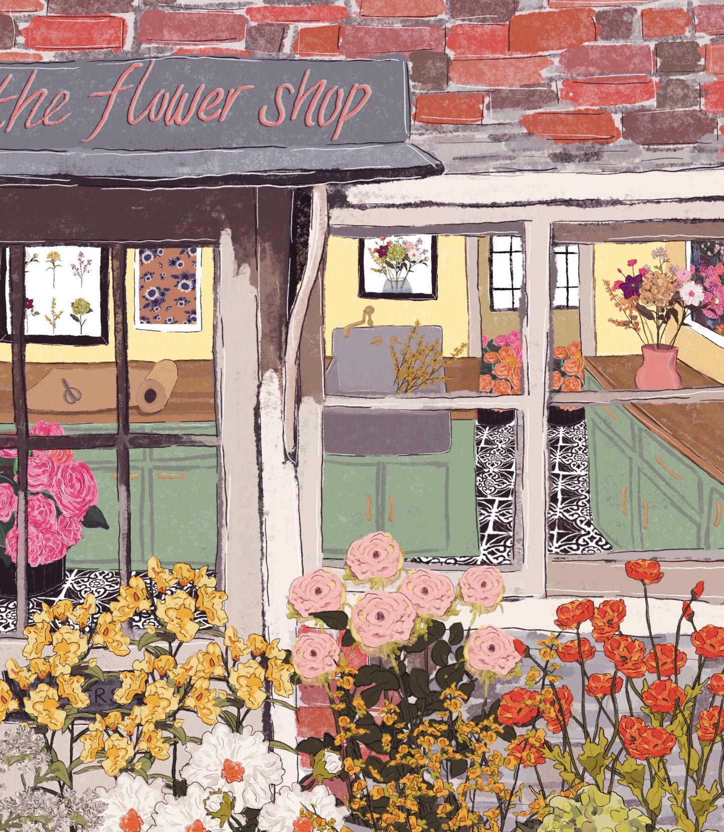 “The Flower Shop” Art Print