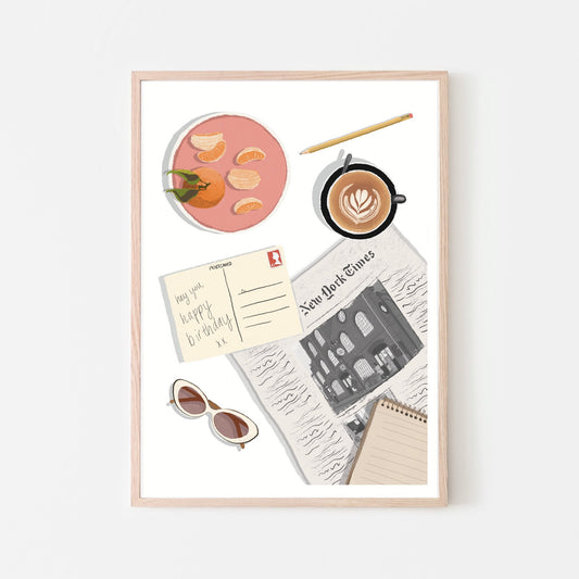 “Coffee Flat-lay 2” Art Print