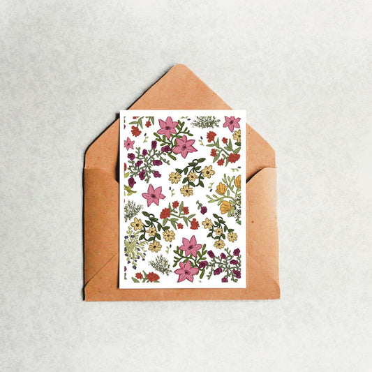 “London Florals” Greeting Card