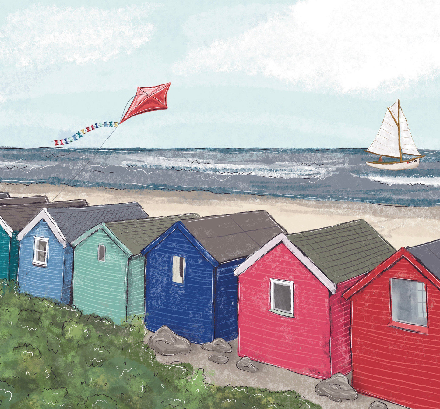 “Southwold Beach Huts” Greeting Cards
