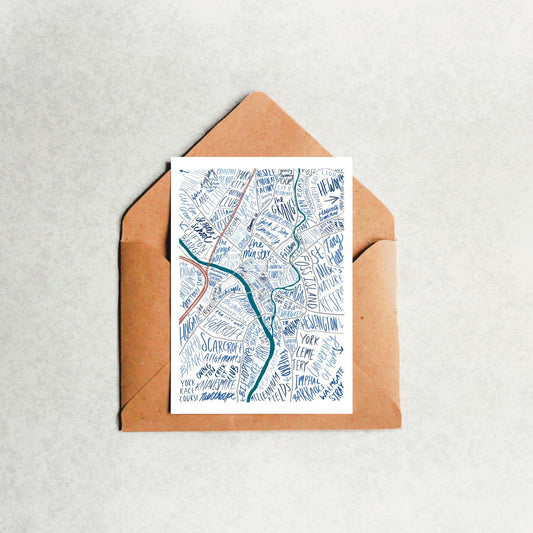 “York Map” Greeting Card