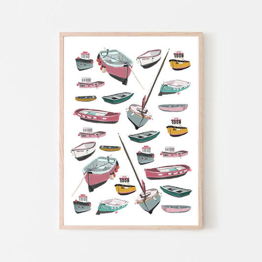 “Cornish Boats” Art Print