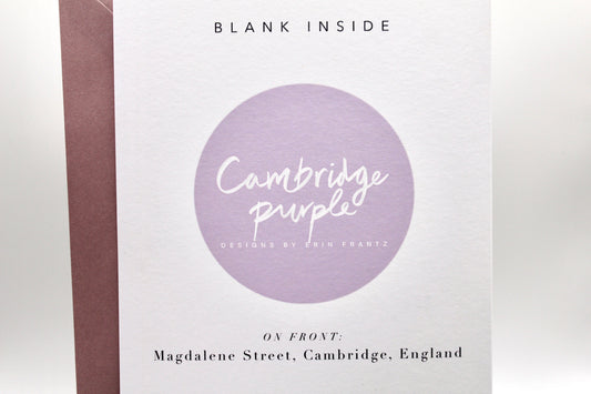 "Magdalene Street at Christmas in Cambridge" Christmas Card