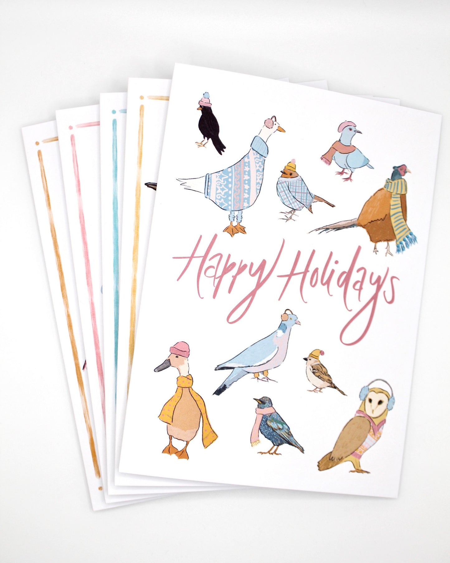 Christmas Card Set of 5- “British Christmas Birds”