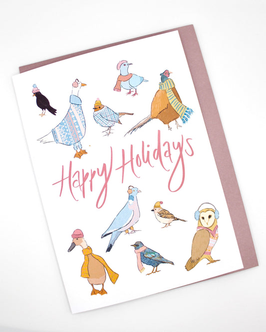Christmas Card - “Jolly British Birds”