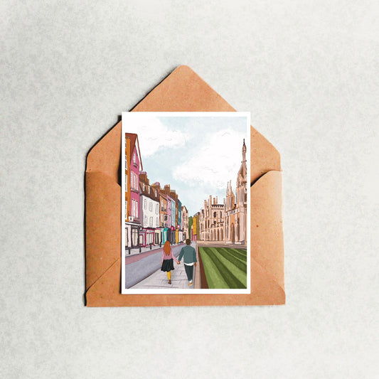 “Walk down King’s Parade” Greeting Card