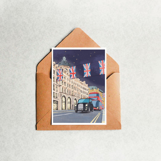 “London Regent Street” Greeting Card