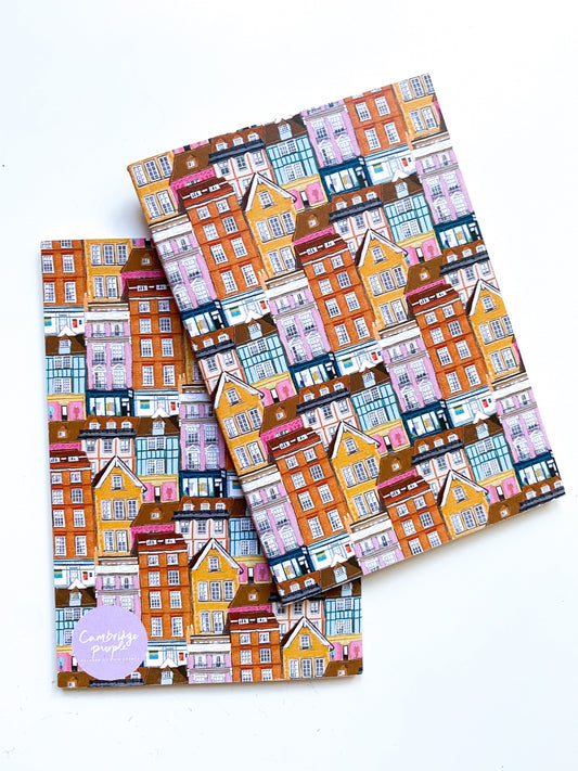 Cambridge Travel A6 Notebook, Cambridge Scenes, England, Cambridge Map, Kings Parade